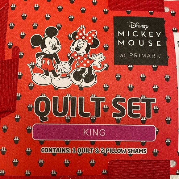 Disney Bedding Disney Primark Mickey Mouse Quilt Set W 2 Pillow
